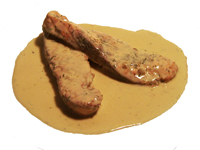 Lachsschnitte an Weissweinsauce Fischgerichte