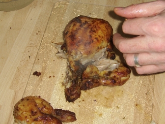 Poulet im Ofen gebraten