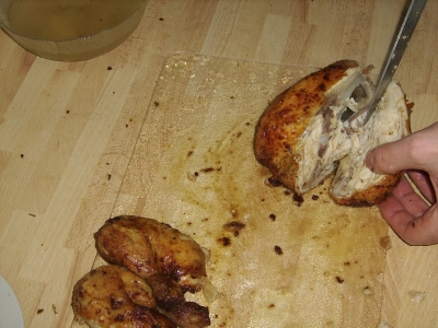 Poulet im Ofen gebraten