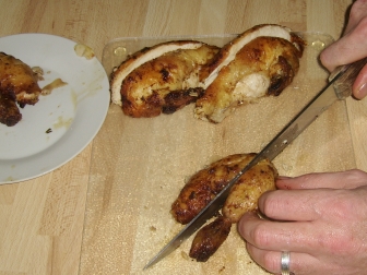 Poulet im Ofen gebraten