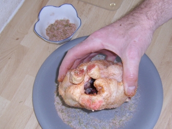 Poulet im Ofen gebraten